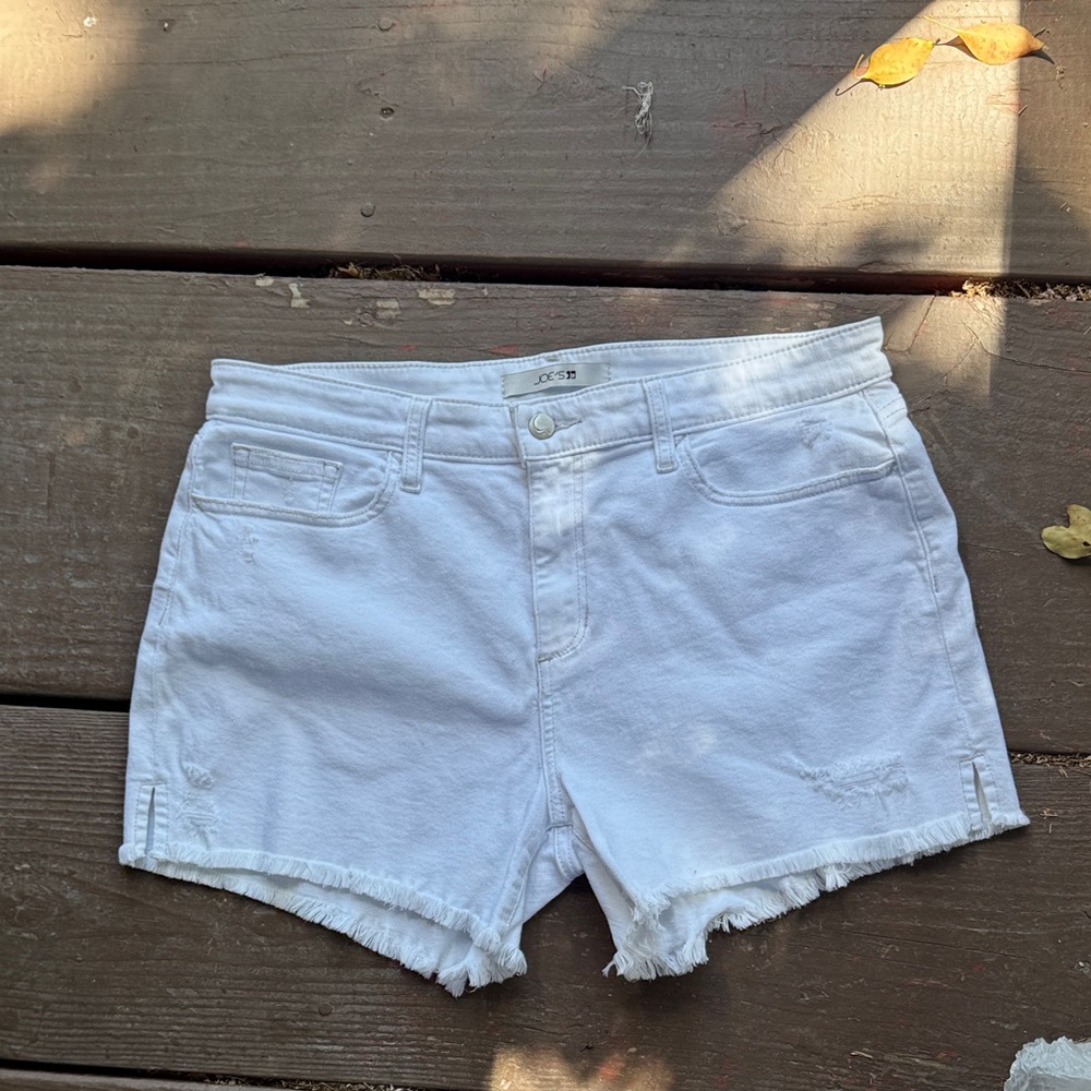 Joe's Jeans White Jean Shorts - Picture 1 of 1